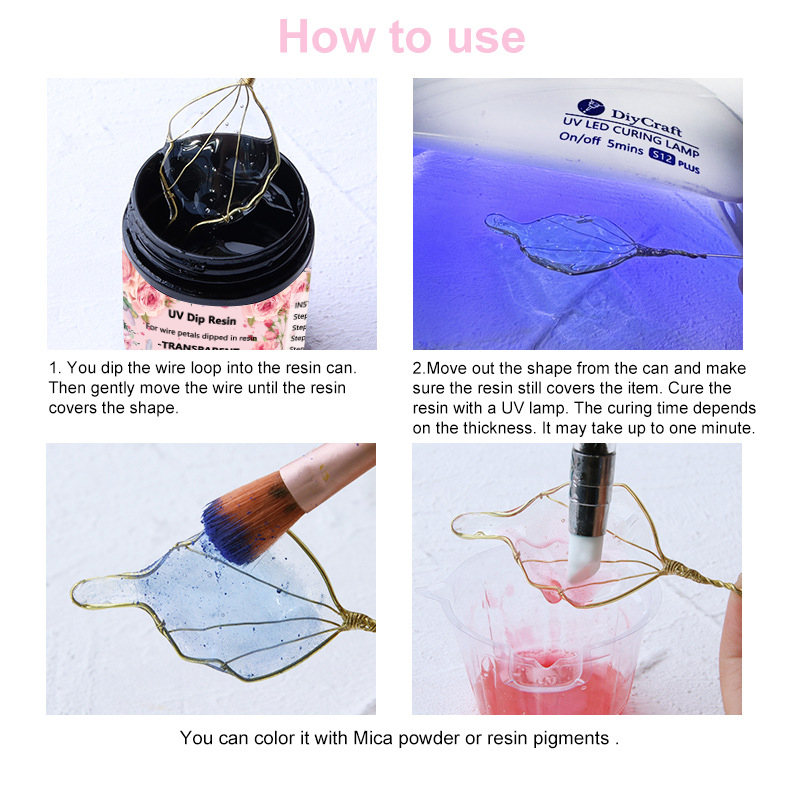 40/100/200g UVディップレジン接着剤、ワイヤーフ - Jewelry Making At Home のレビューと価格