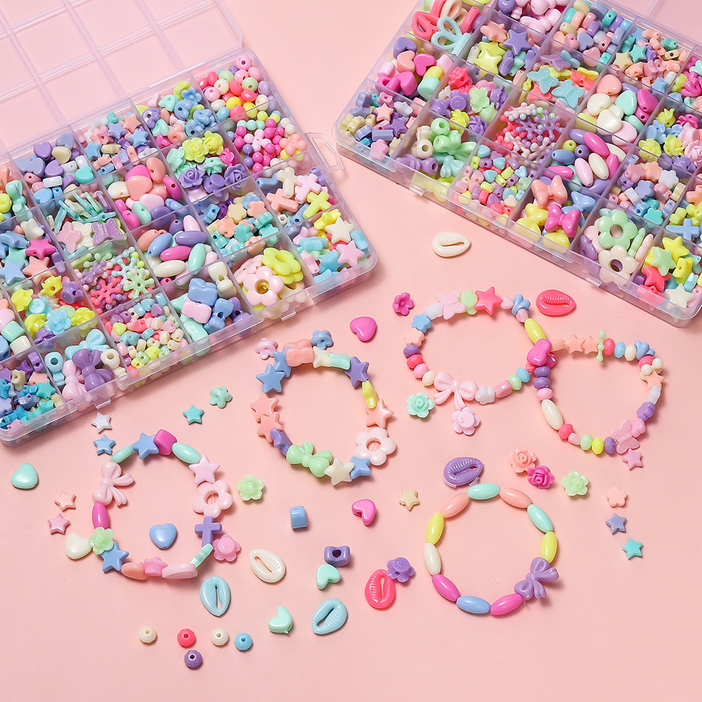 1箱 カラフルアクリルポニービーズ スクエアレタークレイスペ - Jewelry Making Box のレビューと価格