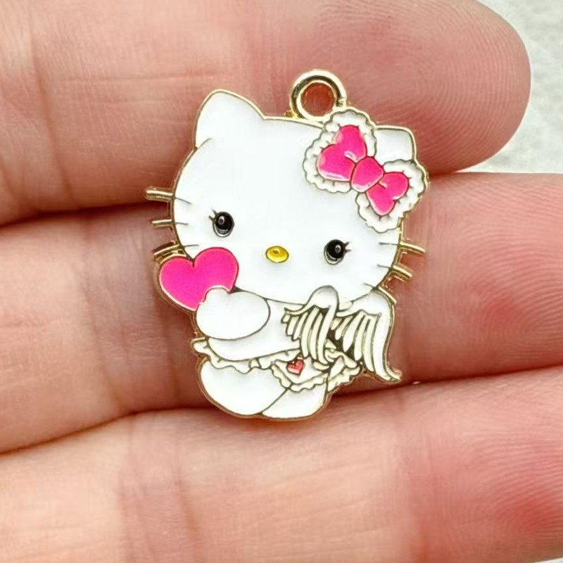 10 個漫画エナメルカップル猫チャームかわいい金属動物猫ペン - Jewelry Making For Couples のレビューと価格
