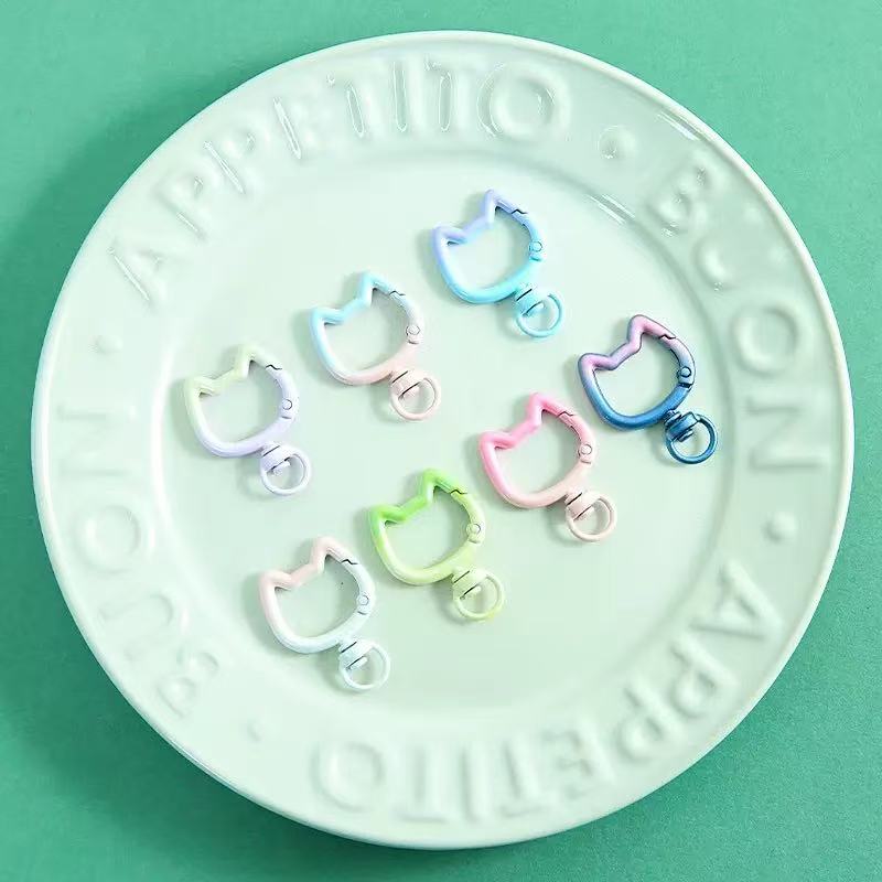 5-10 個グラデーションかわいい猫クラスプ開閉可能なコネク - Jewelry Making School のレビューと価格