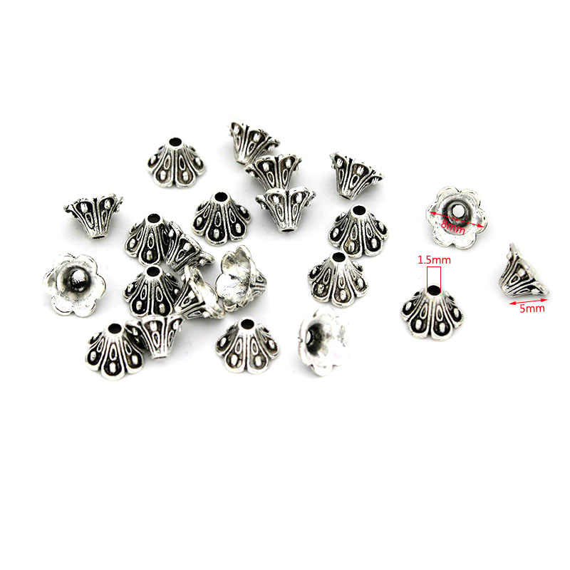 30 個ヴィンテージゴールドシルバーフラワービーズキャップル - Bead Cap Flower のレビューと価格