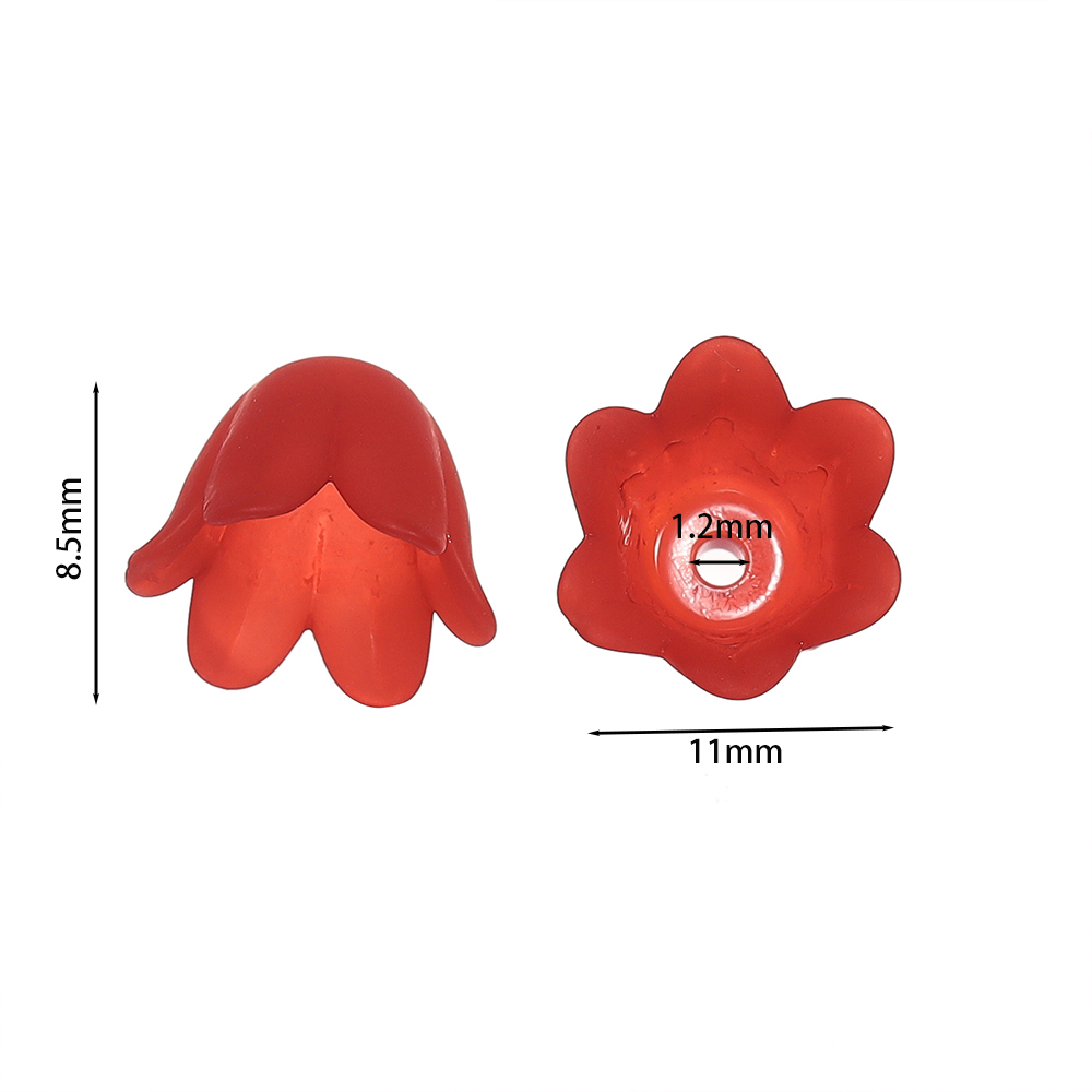 50 個 8.5X11mm カラフルな桔梗ビーズキャップアク - Bead Cap Flower のレビューと価格